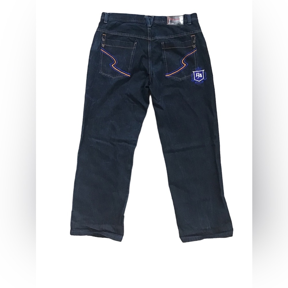 Red Ape Jeans Mens 38X33 Loose Fit Hip Hop Skater Grunge Blue Denim